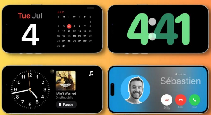 贡觉苹果手机维修分享iOS17横屏充电待机显示有什么好处 