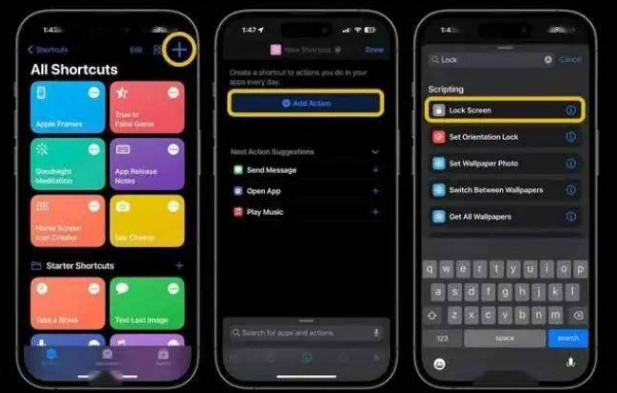 贡觉苹果14锁屏维修店分享iPhone14升级iOS16.4后如何创建锁屏快捷方式 