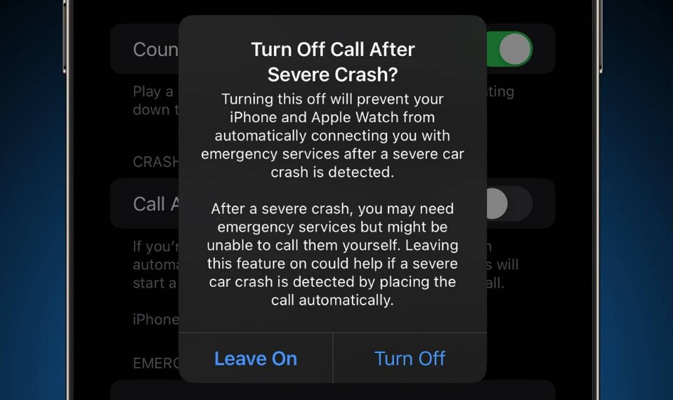 贡觉苹果14维修分享 iPhone 14 和 Apple Watch 上关闭崩溃检测 