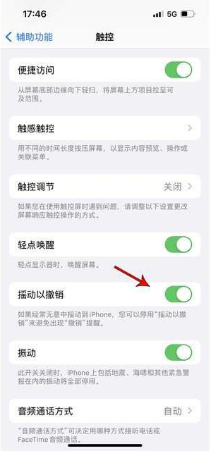 贡觉苹果手机维修分享iPhone手机如何设置摇一摇删除文字 